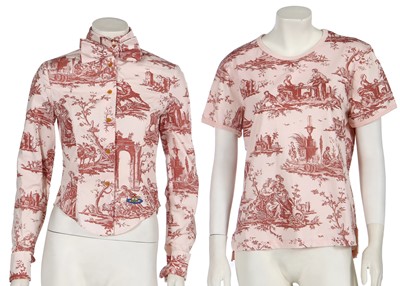 Lot 124 - Two Vivienne Westwood pink toile de jouy shirts, 2009