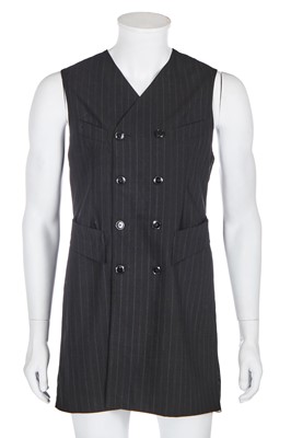 Lot 106 - A Jean Paul Gaultier men's black pinstriped wool waistcoat, 'Chic Rabbis/Vikings' collection, Autumn-Winter 1993-94