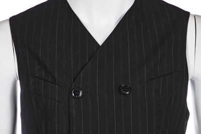 Lot 106 - A Jean Paul Gaultier men's black pinstriped wool waistcoat, 'Chic Rabbis/Vikings' collection, Autumn-Winter 1993-94
