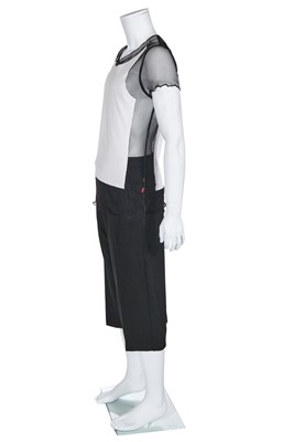 Lot 110 - A Jean Paul Gaultier men's black wool skirt-shorts ensemble, 1990s