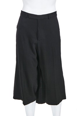 Lot 110 - A Jean Paul Gaultier men's black wool skirt-shorts ensemble, 1990s