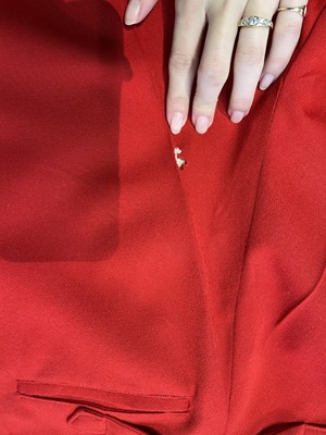 Lot 165 - A Vivienne Westwood red wool barathea suit, circa 1988