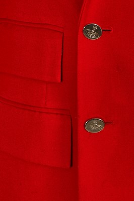 Lot 165 - A Vivienne Westwood red wool barathea suit, circa 1988