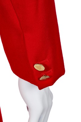 Lot 165 - A Vivienne Westwood red wool barathea suit, circa 1988