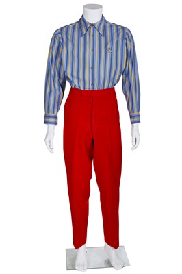Lot 165 - A Vivienne Westwood red wool barathea suit, circa 1988