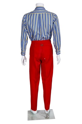 Lot 165 - A Vivienne Westwood red wool barathea suit, circa 1988