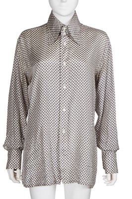 Lot 187 - A Malcolm Hall men's embroidered denim suit, mid-1970s