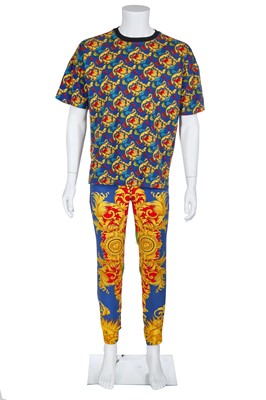 Lot 7 - A Versace printed cotton ensemble, 2000s-2010s