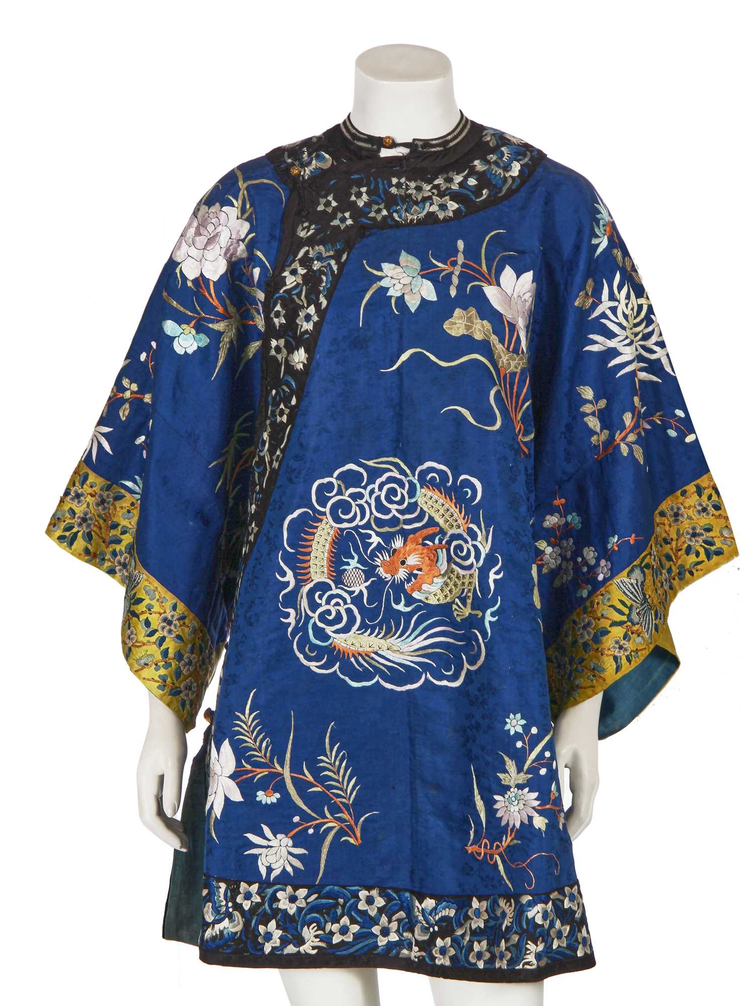 Han Dragon Robe Lot 546 - An embroidered Han women's dragon robe,