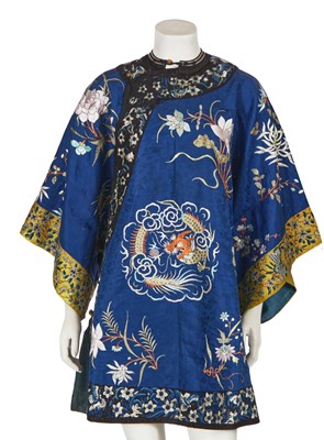 Lot 546 - An embroidered Han women's dragon robe, mangao, Chinese, late 19th century