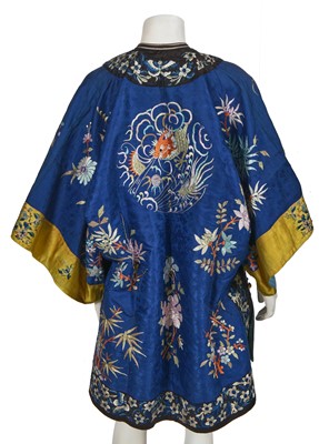 Lot 546 - An embroidered Han women's dragon robe, mangao, Chinese, late 19th century