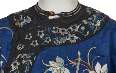 Lot 546 - An embroidered Han women's dragon robe, mangao, Chinese, late 19th century