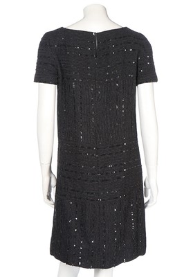 Lot 132 - A Chanel black sequinned cotton ensemble, 2000,...