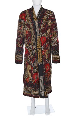 Lot 25 - A Dries Van Noten embroidered wool coat, Autumn-Winter 2002-03