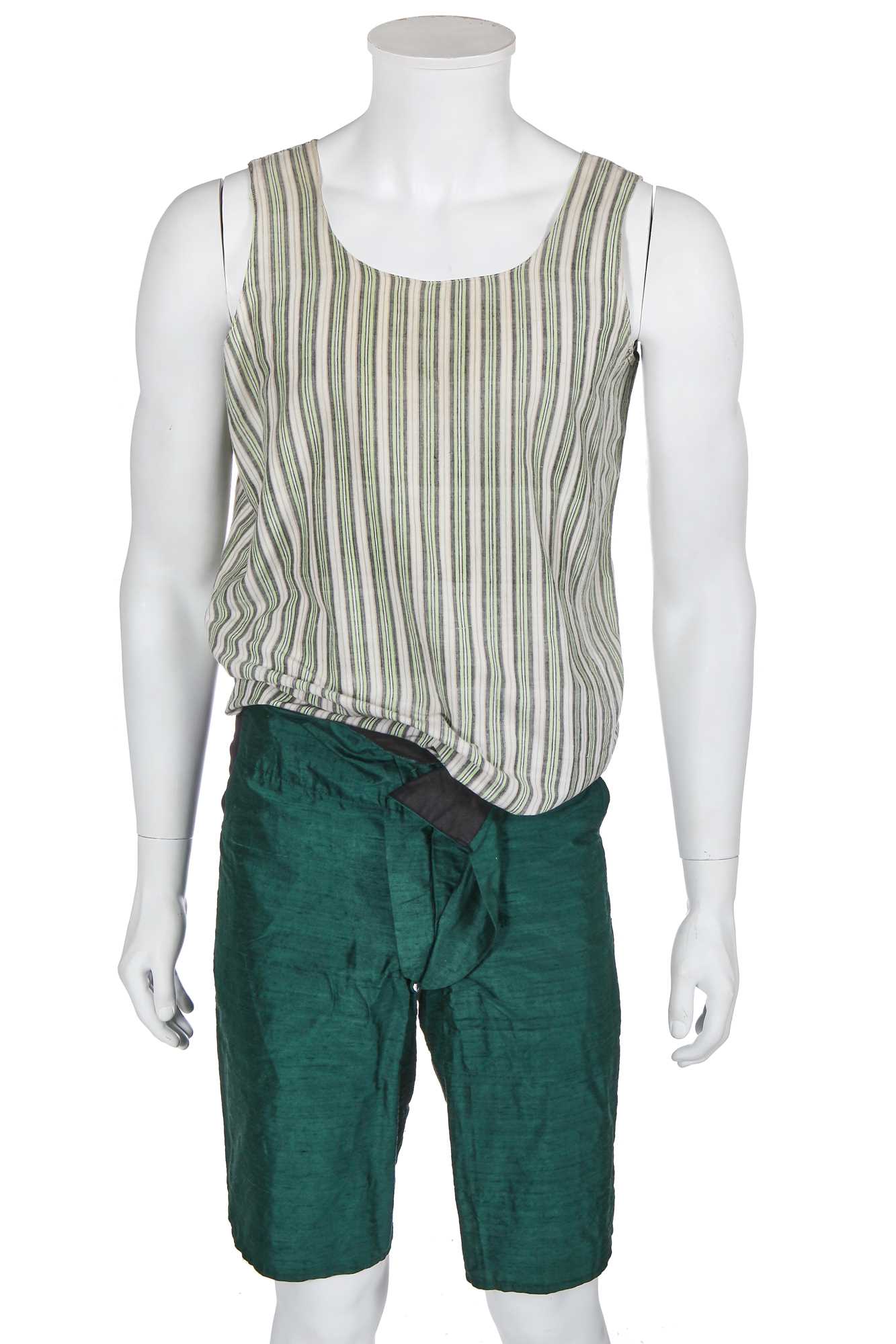 Lot 159 - A Westwood/McLaren madras striped cotton tunic, 'Savage' collection, Spring-Summer 1982