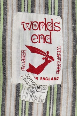 Lot 159 - A Westwood/McLaren madras striped cotton tunic, 'Savage' collection, Spring-Summer 1982