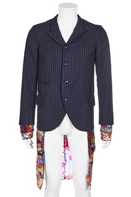 Lot 39 - A Comme des Garçons men's navy blue pinstripe wool jacket, Spring-Summer 2014