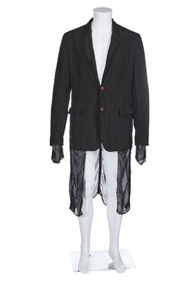 Lot 40 - A Comme des Garçons men's black polyester jacket, Spring-Summer 2014