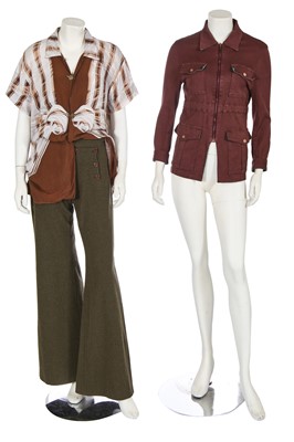 Lot 305 - A Jean Paul Gaultier green and brown ensemble, 1980s-90s