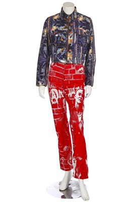 Lot 307 - A Jean Paul Gaultier printed cotton ensemble, 1990s