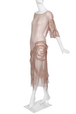 Lot 161 - A John Galliano nude chiffon dress, 'Pleasuredome' collection, Autumn-Winter 2008-09