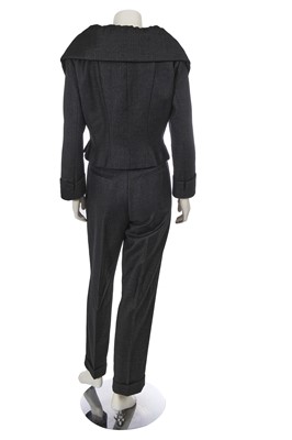 Lot 268 - A John Galliano pinstriped grey wool suit, probably 'Welcome to Our Playground' collection, Autumn-Winter 2000-01