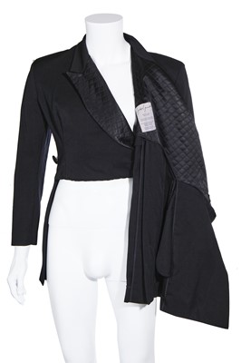 Lot 156 - A Yohji Yamamoto black wool tuxedo jacket, 1980s