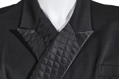 Lot 156 - A Yohji Yamamoto black wool tuxedo jacket, 1980s