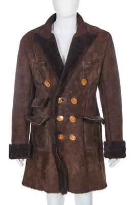 Lot 80 - A Vivienne Westwood men's 'Buffalo' style brown shearling coat, late 1990s-early 2000s