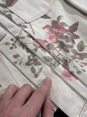 Lot 140 - A Vivienne Westwood men's printed ivory denim ensemble, 'Cafe Society' collection, Spring-Summer 1994