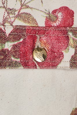 Lot 140 - A Vivienne Westwood men's printed ivory denim ensemble, 'Cafe Society' collection, Spring-Summer 1994
