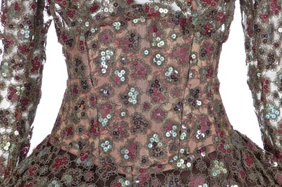 Lot 194 - A one-of-a-kind Vivienne Westwood lace corset dress, showpiece, 'Wake Up Cave Girl' collection, Autumn-Winter 2007-08