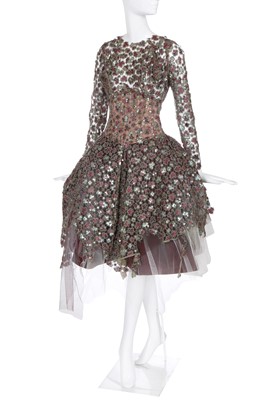 Lot 194 - A one-of-a-kind Vivienne Westwood lace corset dress, showpiece, 'Wake Up Cave Girl' collection, Autumn-Winter 2007-08