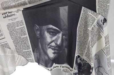 Lot 153 - A Christian Dior by John Galliano newspaper print dress, 'Fly Girl' collection, Autumn-Winter 2000-01