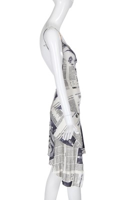 Lot 153 - A Christian Dior by John Galliano newspaper print dress, 'Fly Girl' collection, Autumn-Winter 2000-01