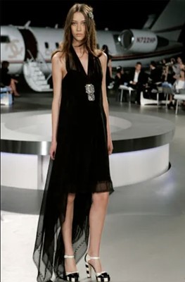 Lot 147 - A Chanel chiffon little black dress, Cruise 2008