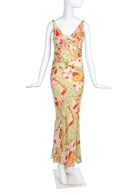 Lot 168 - A Christian Dior by John Galliano printed crêpe georgette bias-cut dress, commercial collection 2007