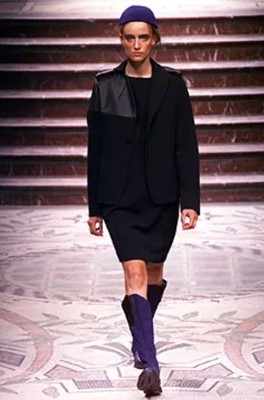 Lot 286 - A Yohji Yamamoto wool and leather jacket, Autumn-Winter 2002-03