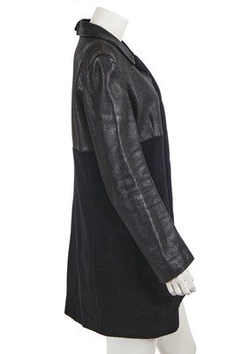 Lot 286 - A Yohji Yamamoto wool and leather jacket, Autumn-Winter 2002-03