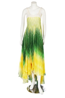 Lot 262 - An Alexander McQueen printed silk dress, pre-collection 2010