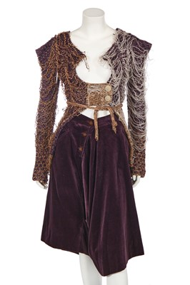 Lot 253 - A Vivienne Westwood lurex-flecked cotton-blend knitted jacket, 'Gaia the Only One' collection, Spring-Summer 2011