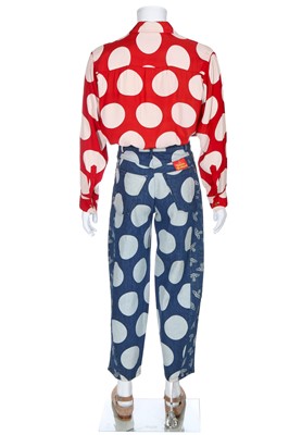 Lot 164 - A Vivienne Westwood men's polka-dot ensemble, 'Mini Crini' collection, Spring-Summer 1986