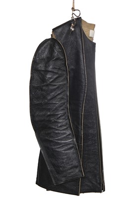Lot 232 - A Maison Martin Margiela 'Flat' leather jacket and metal hook, Spring-Summer 1998