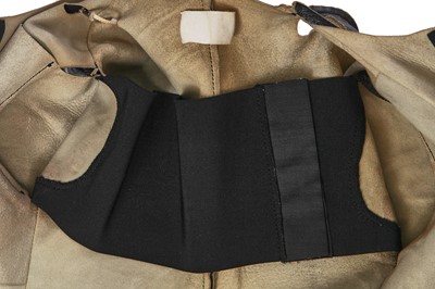 Lot 232 - A Maison Martin Margiela 'Flat' leather jacket and metal hook, Spring-Summer 1998