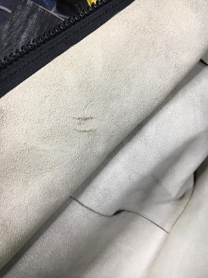 Lot 232 - A Maison Martin Margiela 'Flat' leather jacket and metal hook, Spring-Summer 1998