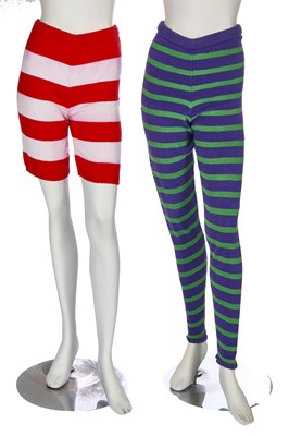 Lot 335 - Two Rodolfo Contreras intarsia-knit jumper ensembles, 1980s