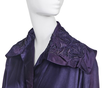 Lot 414 - An important and early Gabrielle Chanel haute couture embroidered midnight blue satin coat, 1917