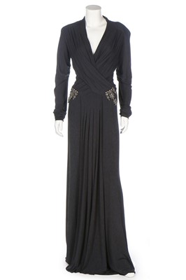 Lot 220 - Two black evening dresses, modern, labelled,...