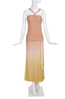 Lot 170 - A Christian Dior by John Galliano degradé nude and yellow chiffon cocktail dress, Spring-Summer 2006