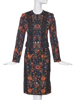 Lot 177 - A Christian Dior by John Galliano printed cotton three-piece 'Admit It' suit, commercial collection 2002